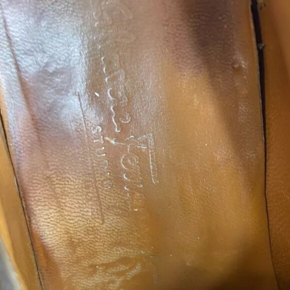 Salvatore Ferragamo Studio Cap Toe Brown Suede Oxford Dress Shoes Mens Size 10 B - Picture 6 of 9